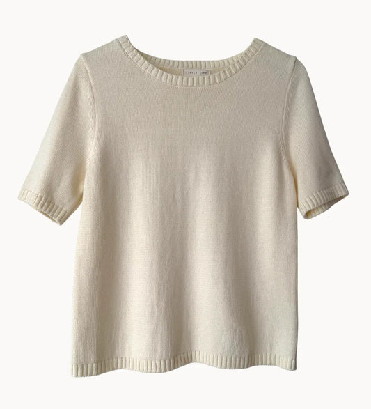 ROWIE KNIT TEE - Milk
