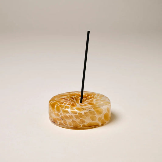 Glass Marble Holder Brown | Incense Holder | Gentle Habits