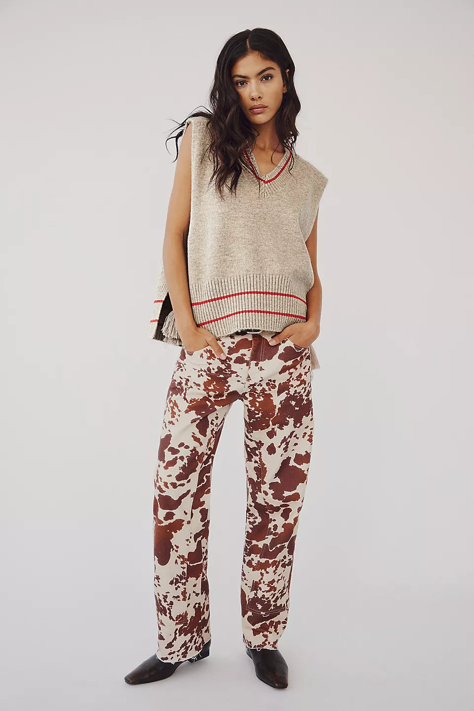 We The Free Risk Taker Mid-Rise Printed Jeans