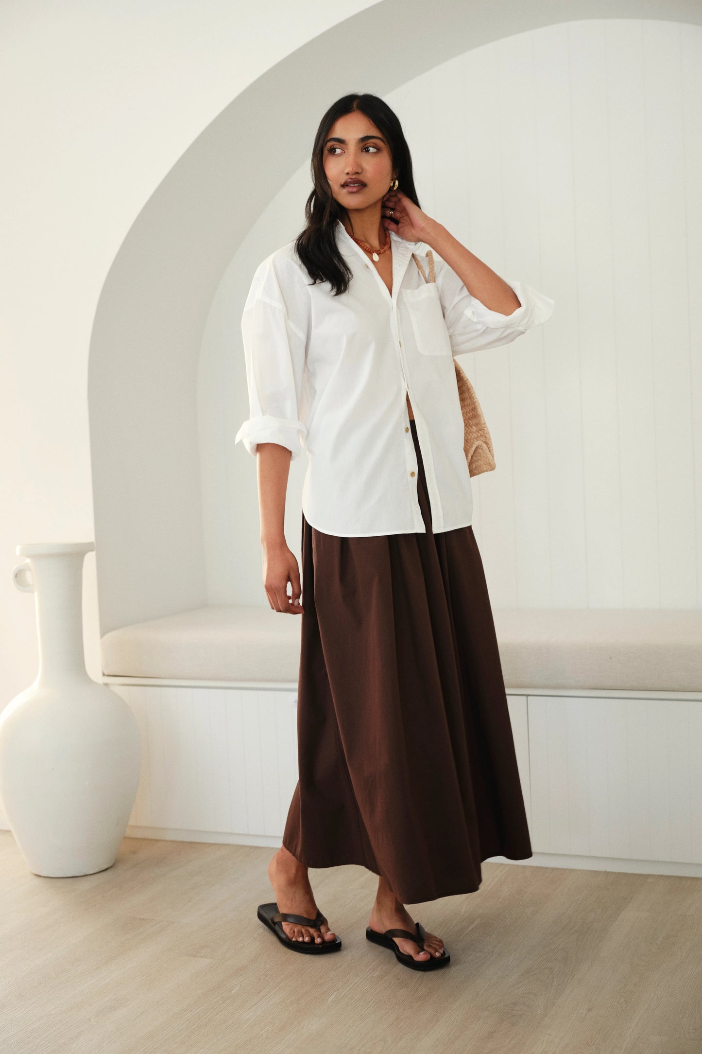 Ceres Life Florence Maxi Skirt – Chocolate | Australia