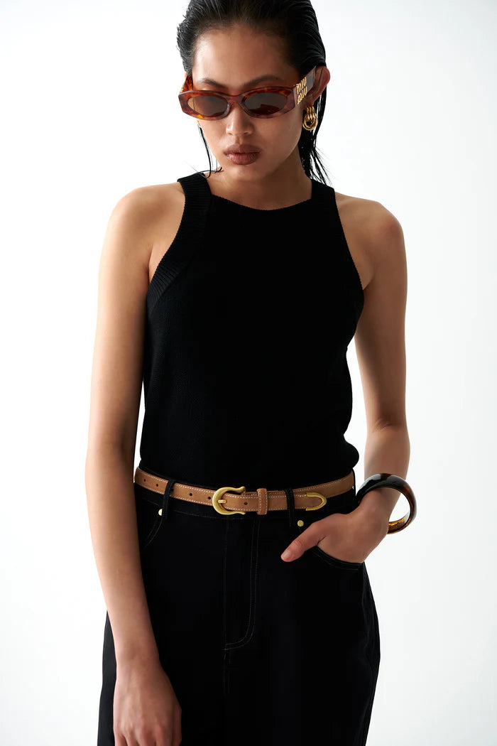 Sancia The Tash Tencel Knit Tank | Noir | Shop AU