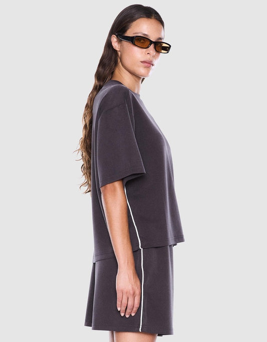 Ena Pelly Sana Relaxed Tee | Charcoal | Studio Row