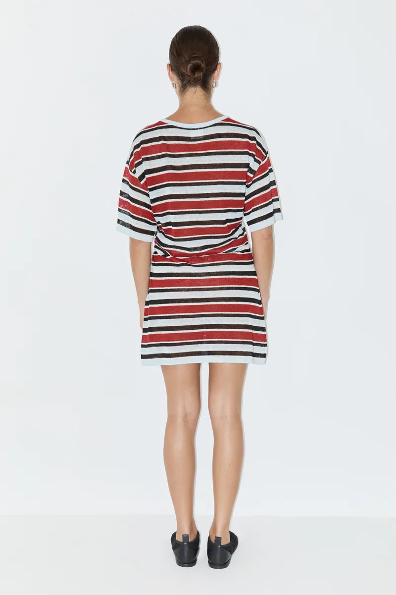 T-Shirt Knit Dress - Bold Stripe | Linen | Zulu & Zephyr