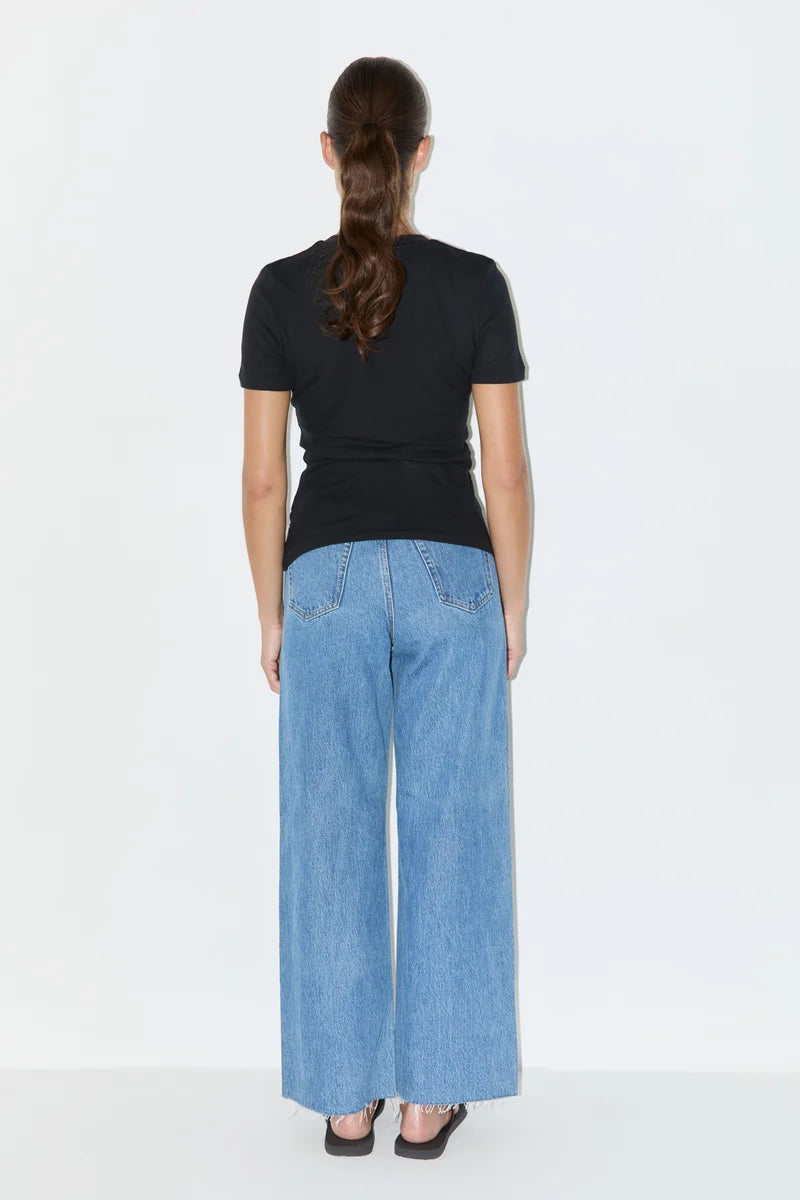 Rib Hemp Jersey T-Shirt - Black | Zulu & Zephyr AU
