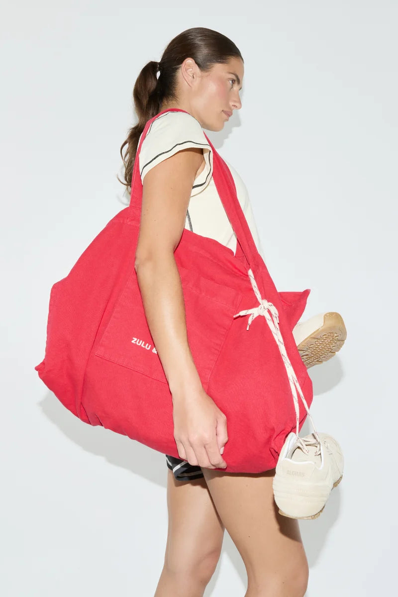 Cotton Canvas Tote Bag - Red | Zulu & Zephyr AU