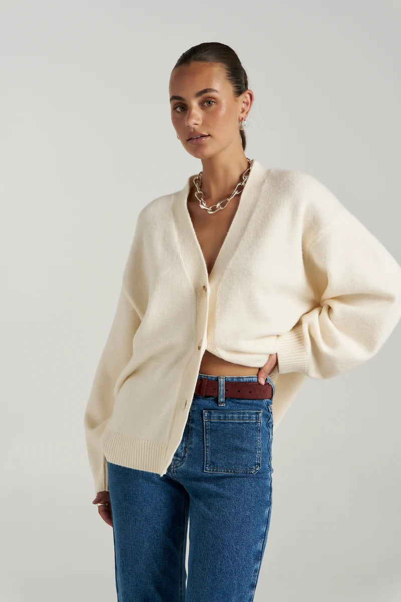 Slouchy Cardigan Vanilla | Summi Summi Knit
