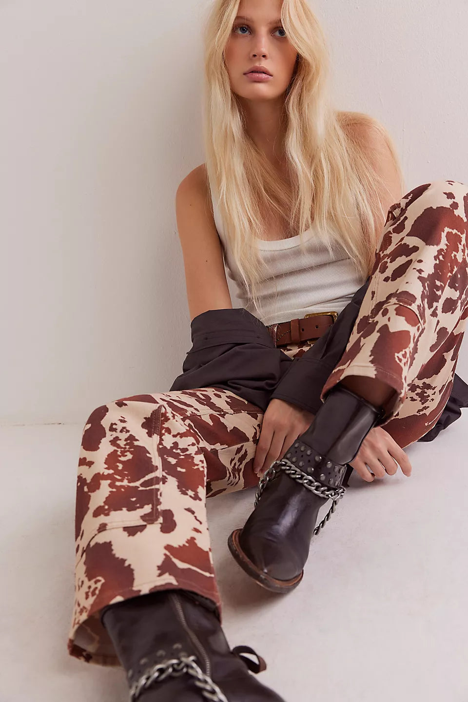 We The Free Risk Taker Mid-Rise Printed Jeans