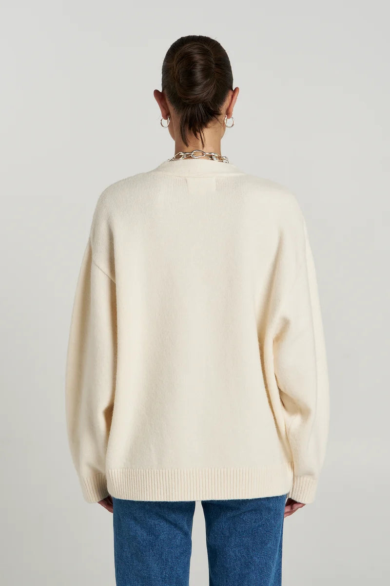 Slouchy Cardigan Vanilla | Summi Summi Knit