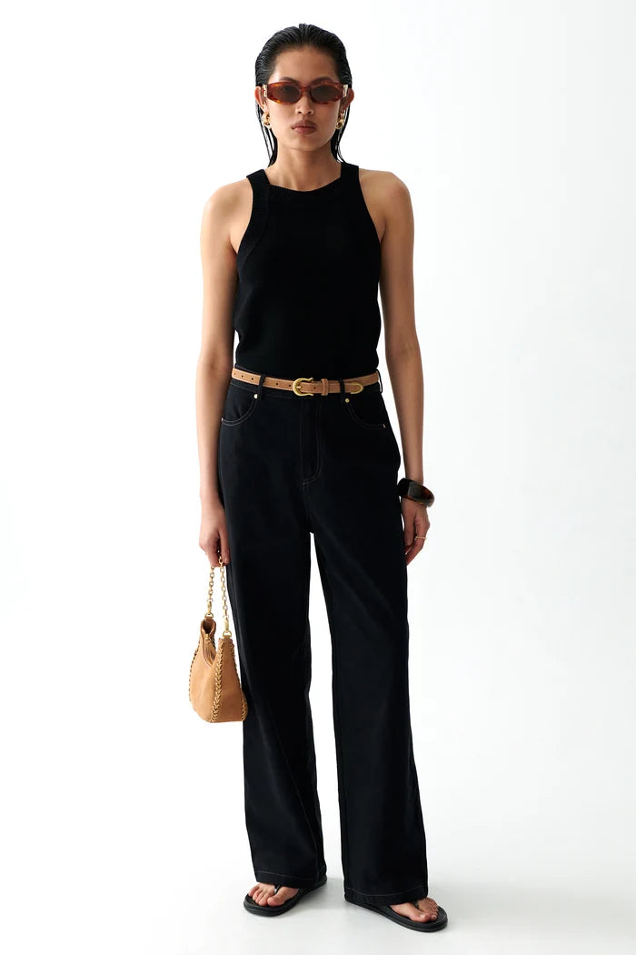 Sancia The Tash Tencel Knit Tank | Noir | Shop AU