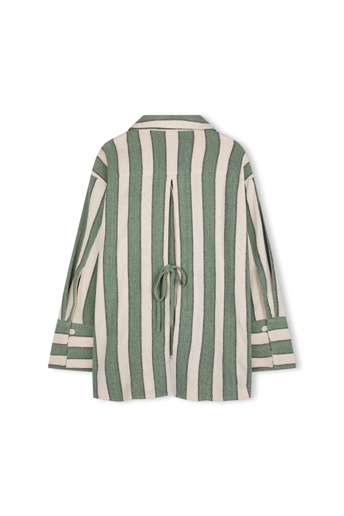 EUCALYPTUS STRIPE ORGANIC COTTON SHIRT