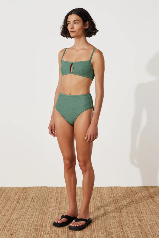 EMERALD TEXTURED WAISTED FULL BRIEF