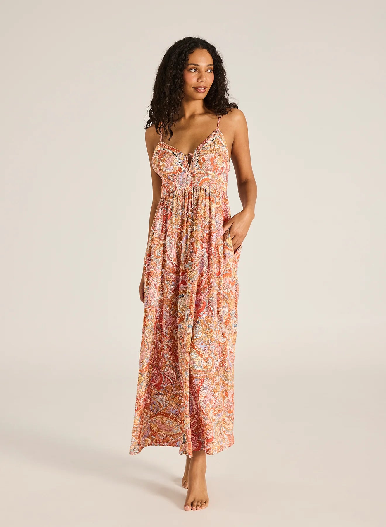 Tigerlily Pashmina Teja Maxi Dress | Viscose AU