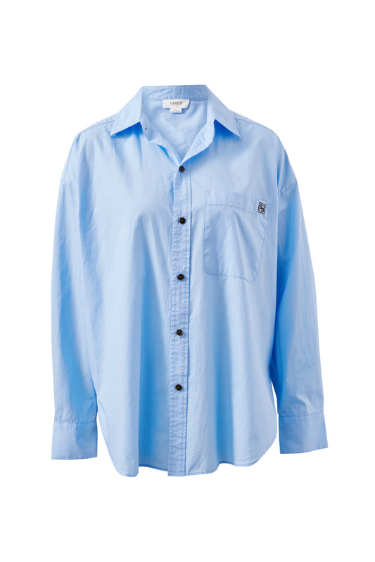 Ceres Life Peta Oversized Shirt – Sky Blue | Australia