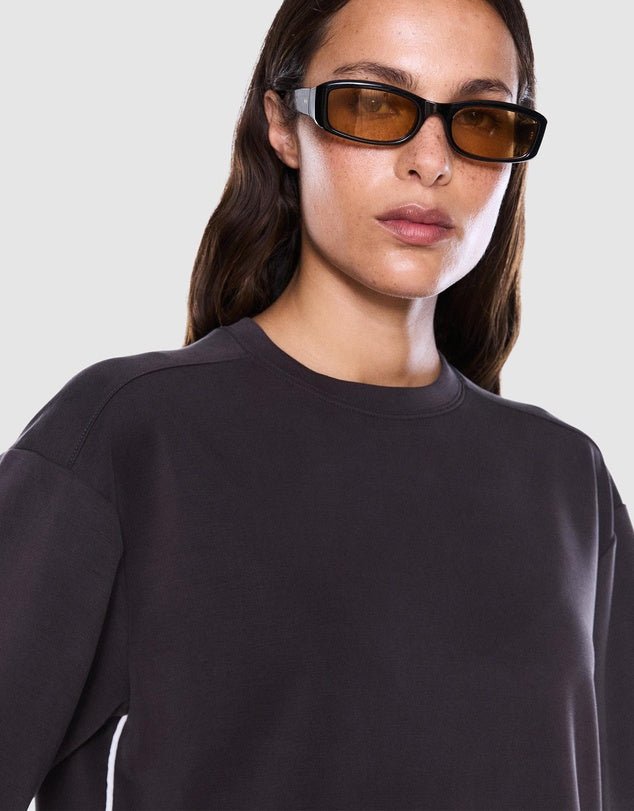 Ena Pelly Sana Relaxed Tee | Charcoal | Studio Row