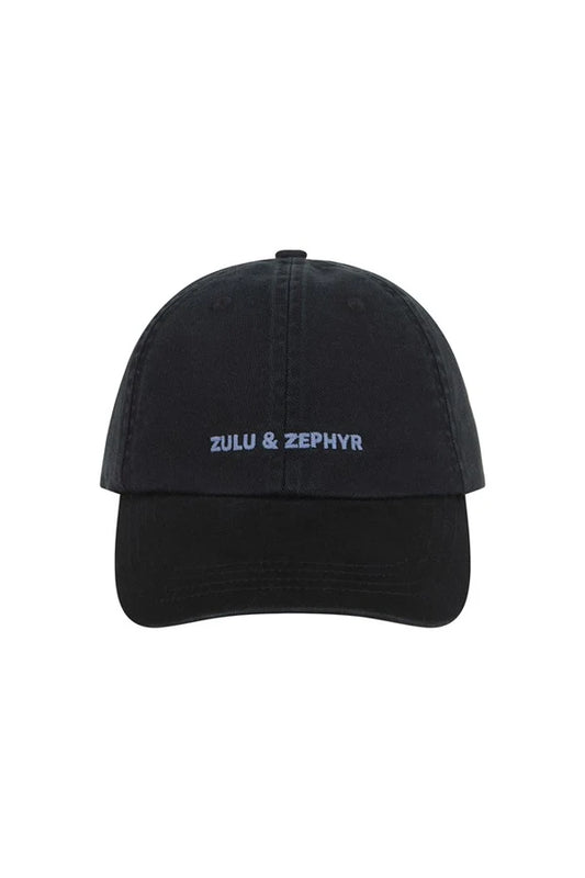 Zulu & Zephyr Canvas Cap - Blue/Black | Cotton Cap Australia