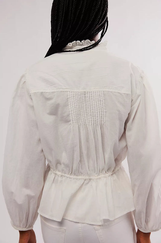 Free People White Best of Me Blouse available at Studio Row Boutique Newcastle.