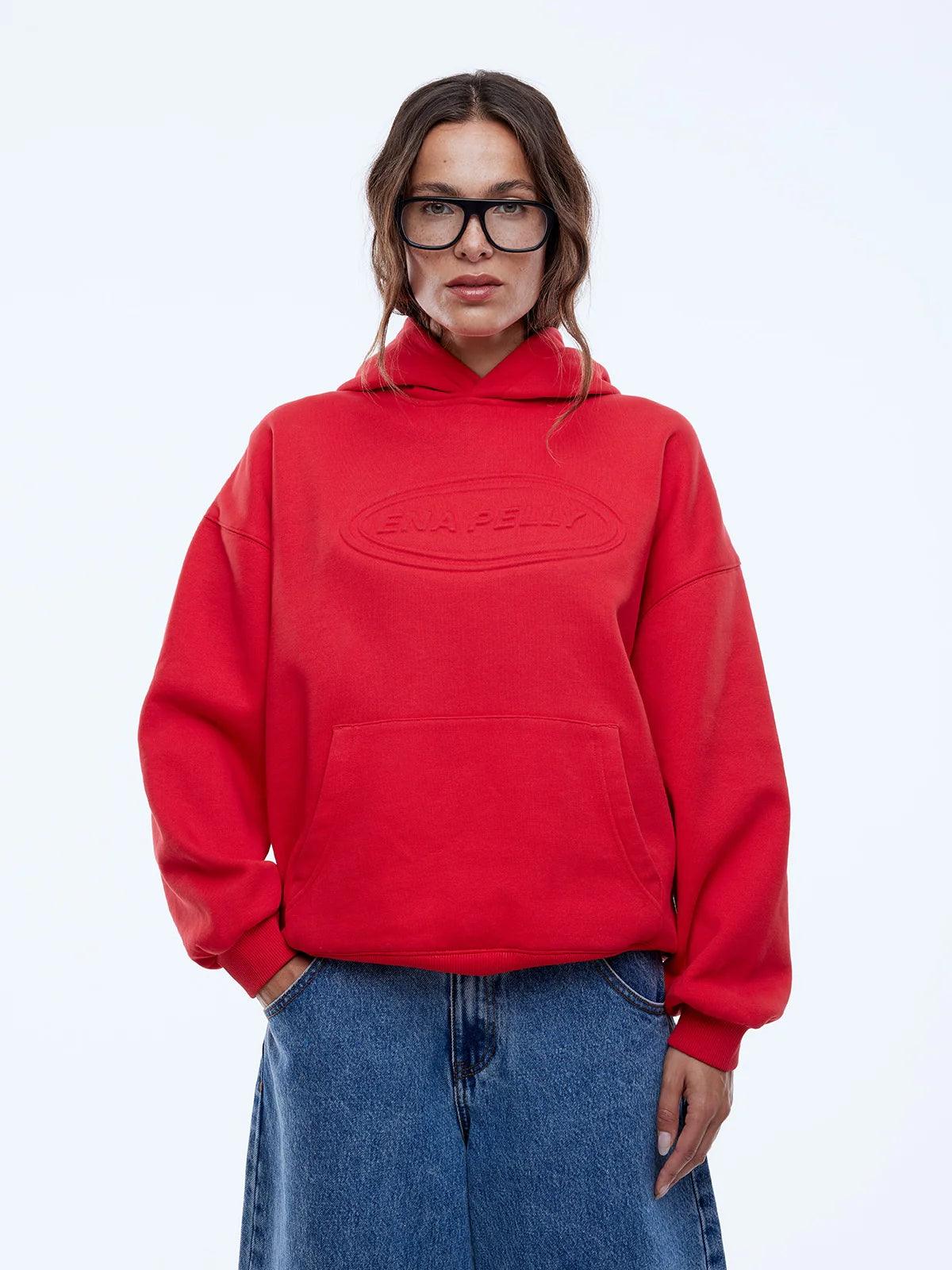 ENA PELLY WASHED DEBOSSED HOODIE