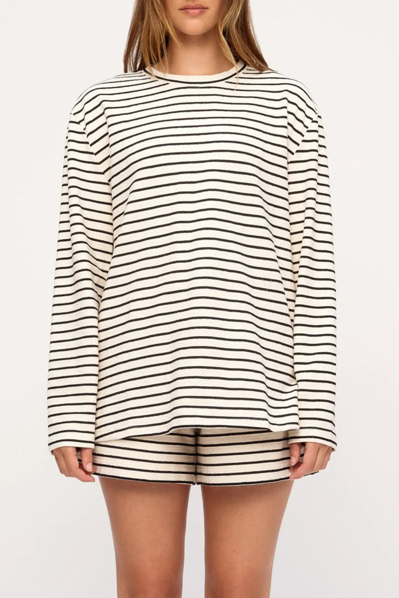 Jersey Long Sleeve Top - Black Stripe | Zulu & Zephyr AU
