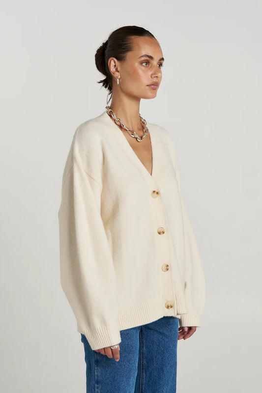 Slouchy Cardigan Vanilla | Summi Summi Knit