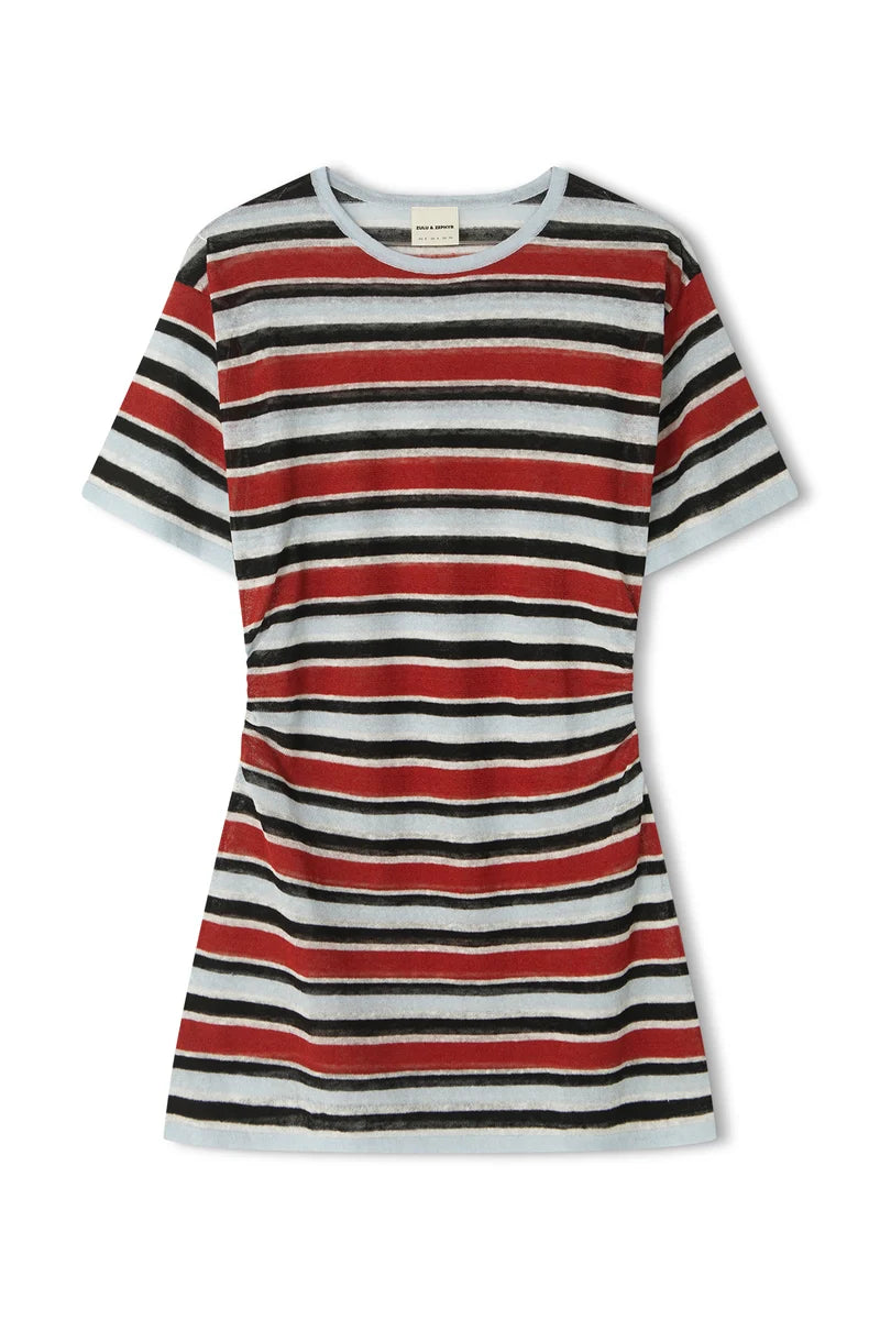 T-Shirt Knit Dress - Bold Stripe | Linen | Zulu & Zephyr