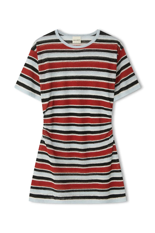 T-Shirt Knit Dress - Bold Stripe | Linen | Zulu & Zephyr