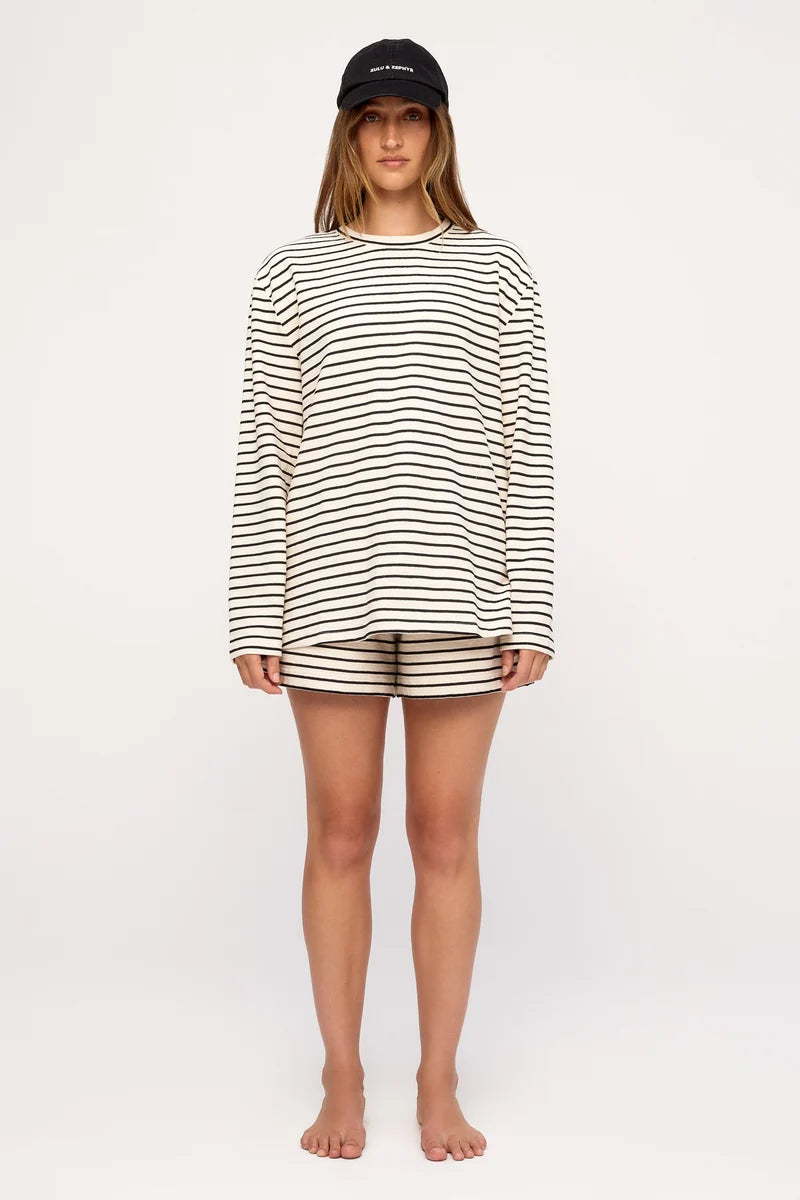 Jersey Long Sleeve Top - Black Stripe | Zulu & Zephyr AU