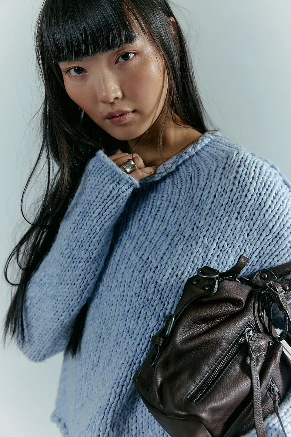 Opal Sweater- Cashmere Blue