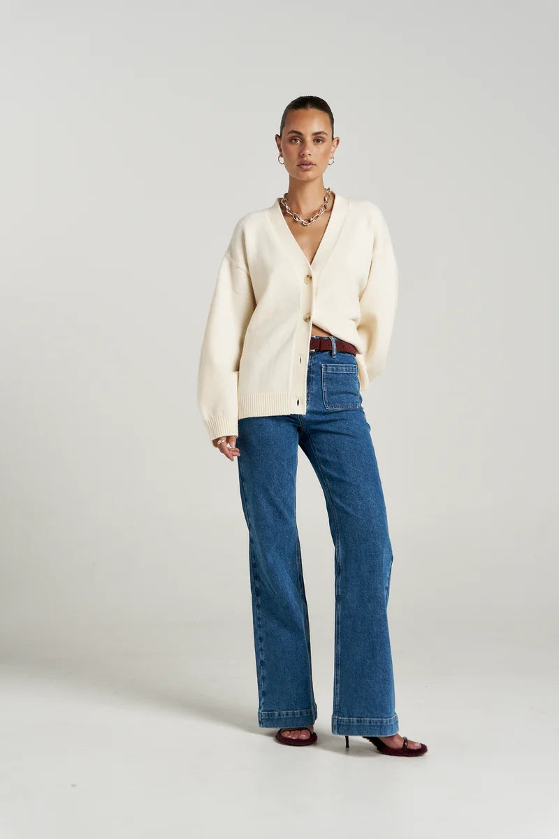 Slouchy Cardigan Vanilla | Summi Summi Knit