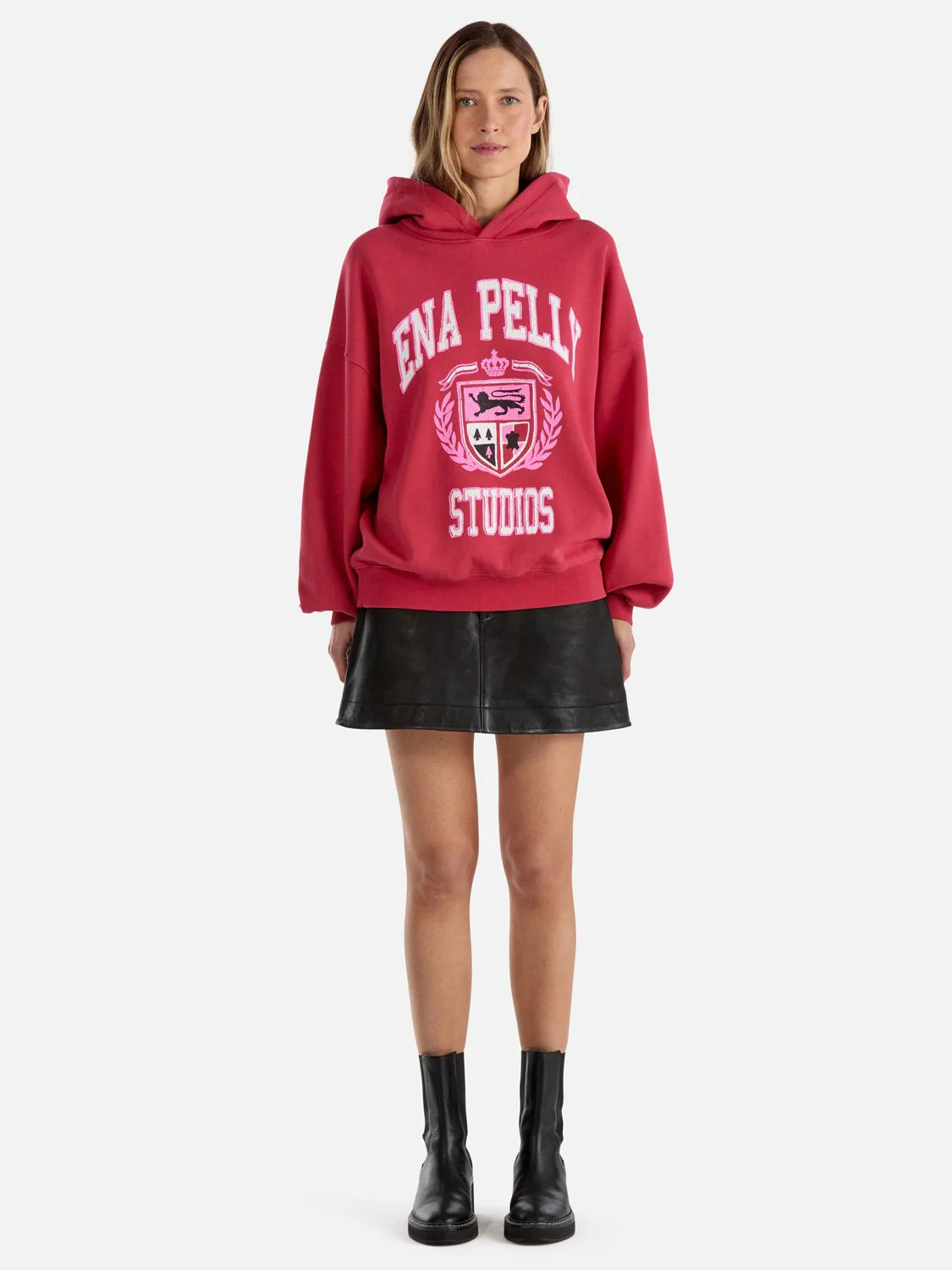 Brooke Oversized Hoodie -  Poppy Red