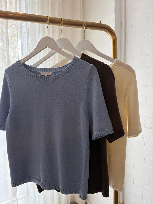 ROWIE KNIT TEE - Blue