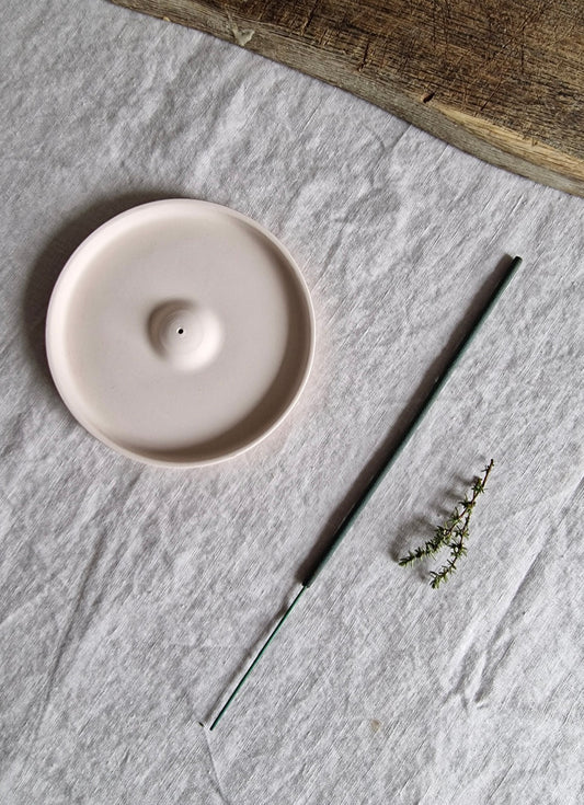 Ceramic Incense Plate - Pink