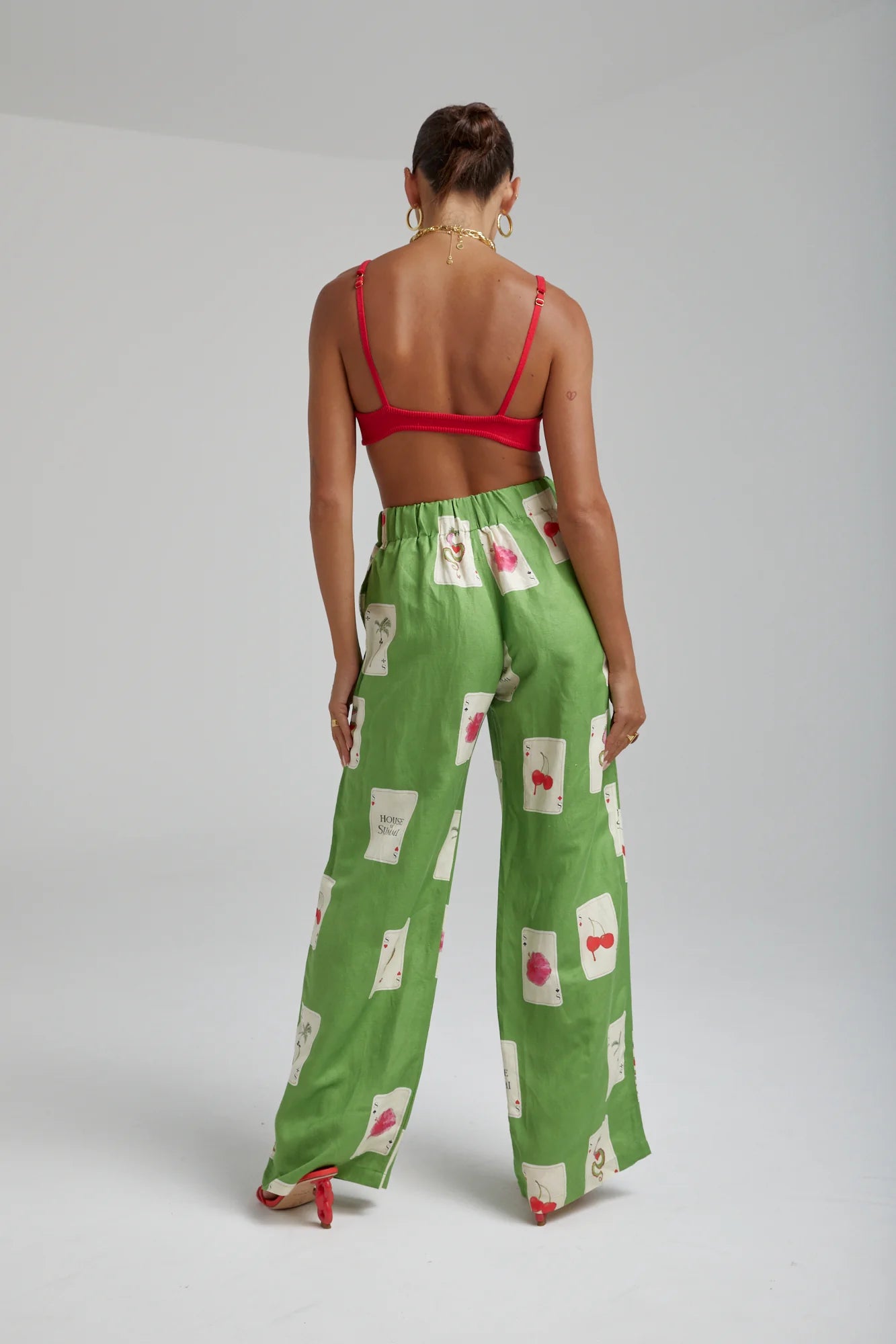 SUMMI SUMMI Green House of Summi Tarragon Linen Pants photo.