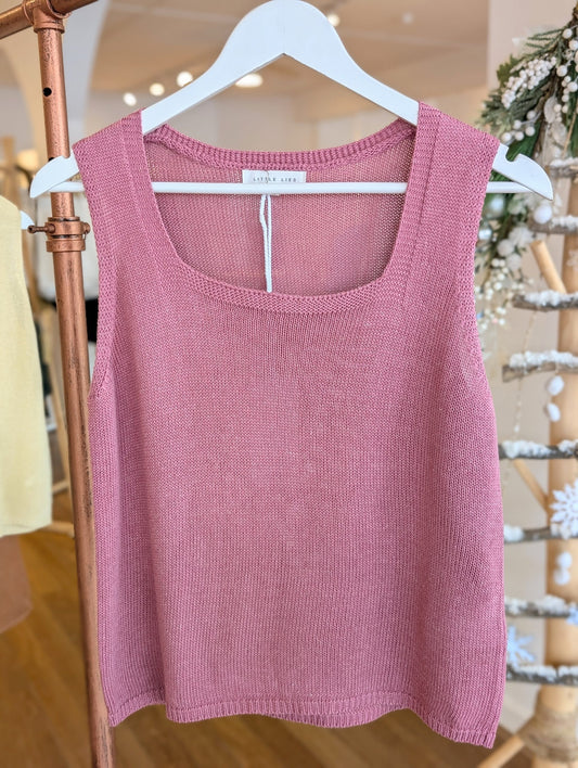 Square Neck Tank - Mulberry