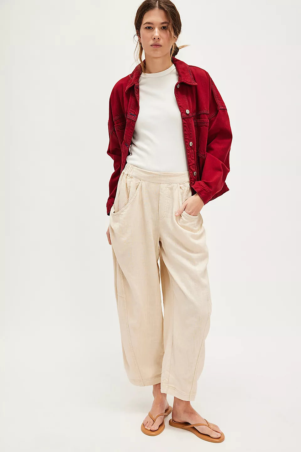 High Road Solid Pull-On Barrel Pants