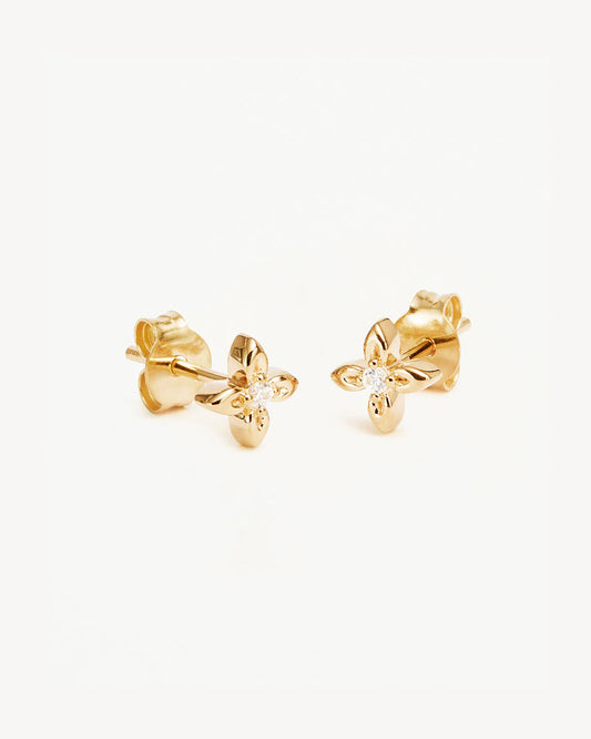 18k Gold Vermeil Live in Light Stud Earrings