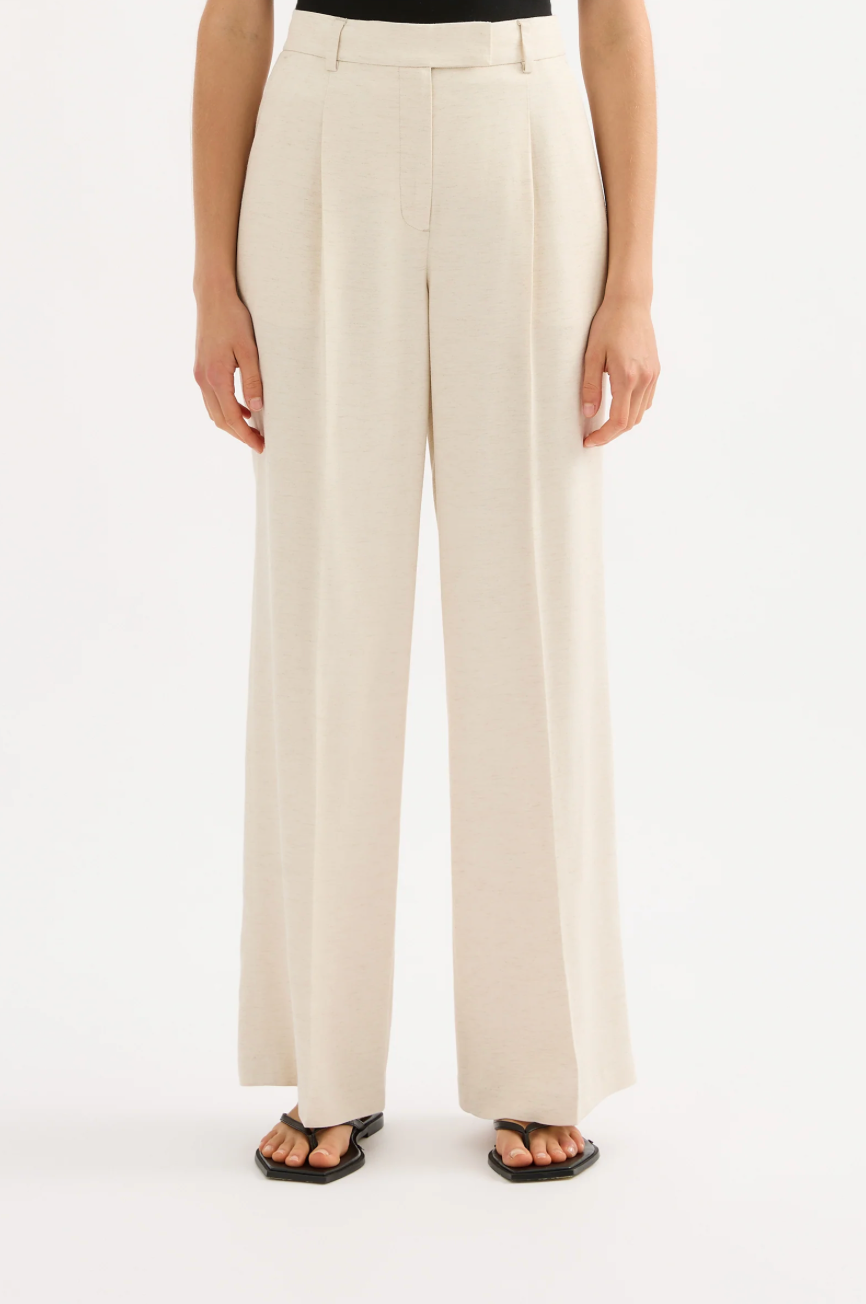 Logan Tailored Pant - Bone