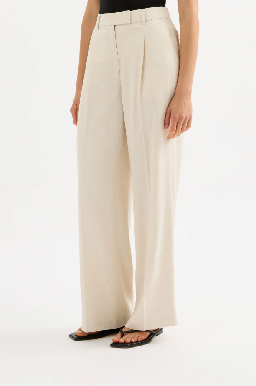 Logan Tailored Pant - Bone