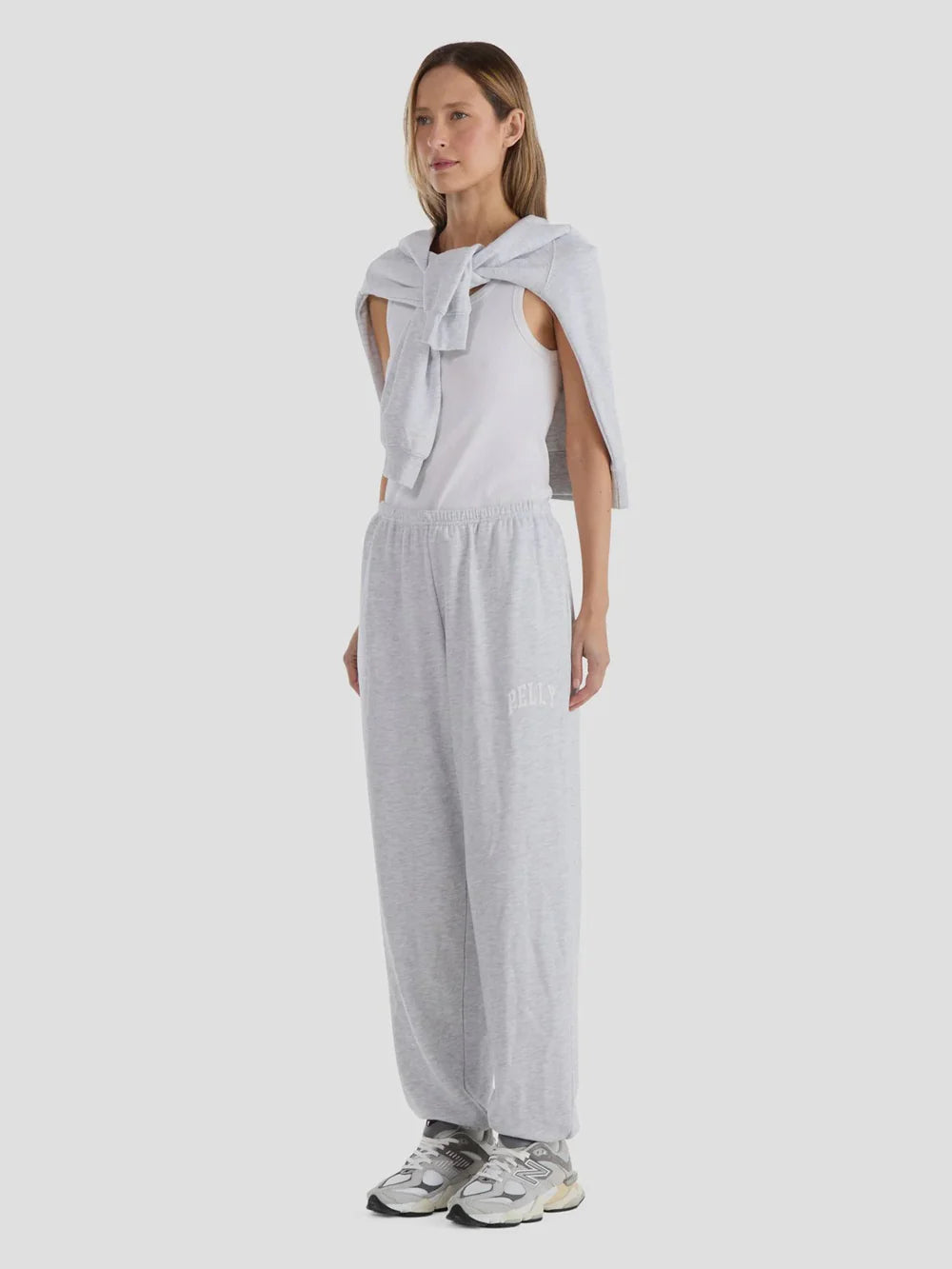 Karla Track Pant - White Marle