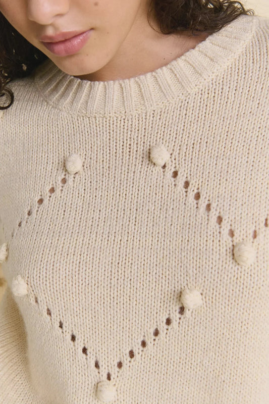 Pom Pom Jumper - Natural