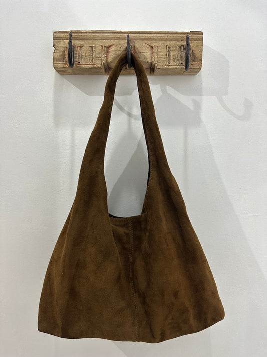 Suede Tote - Chocolate