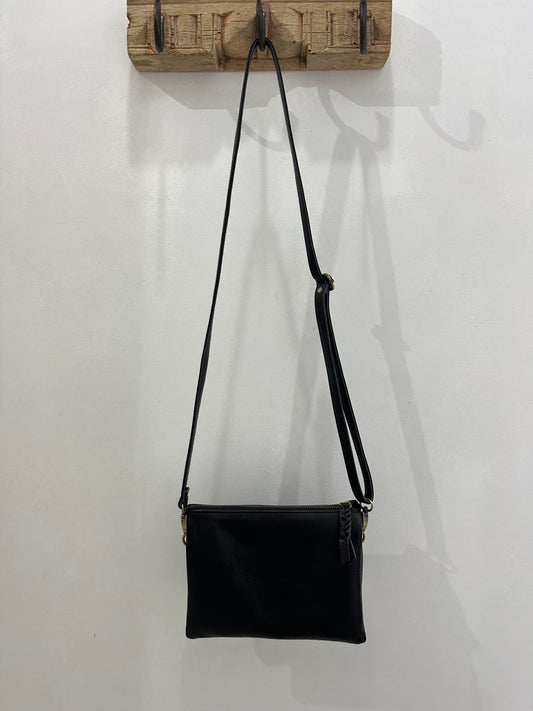 Mini Leather Handbag - Black