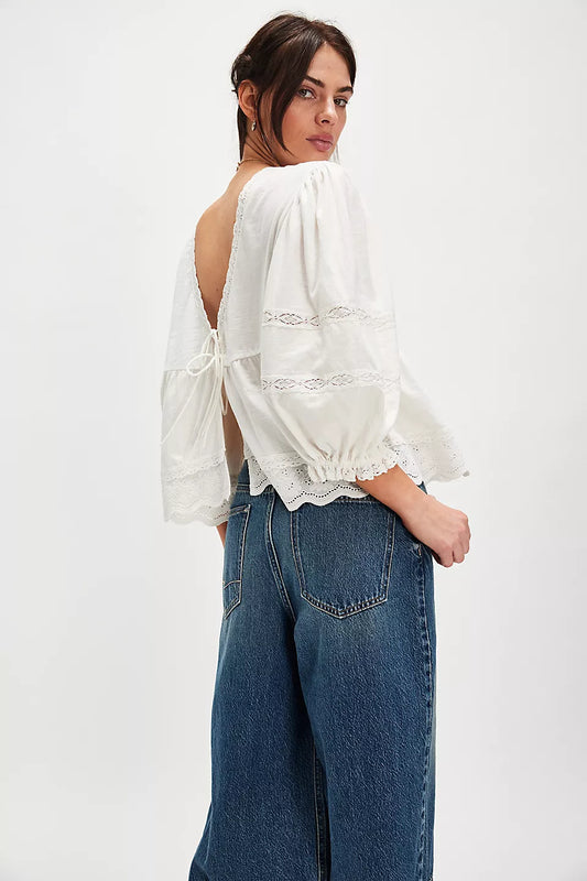 Bowie Reversible Top - Ivory