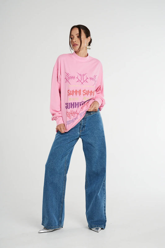 LS Band Tee - Pink