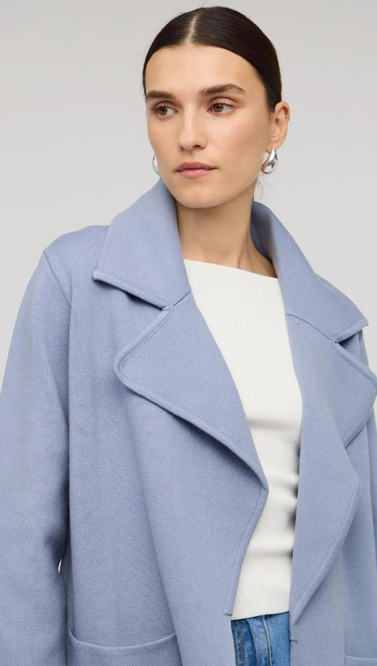 Core Coatigan - Dove Blue