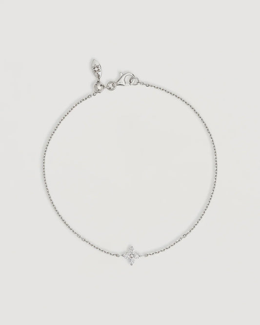 Sterling Silver Crystal Bloom Bracelet