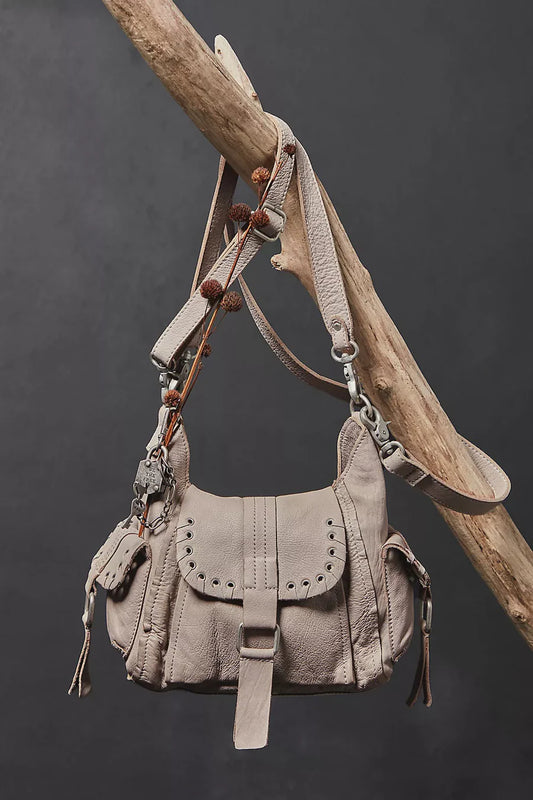 Baby Leigh Distressed Tote Bag - Pearl