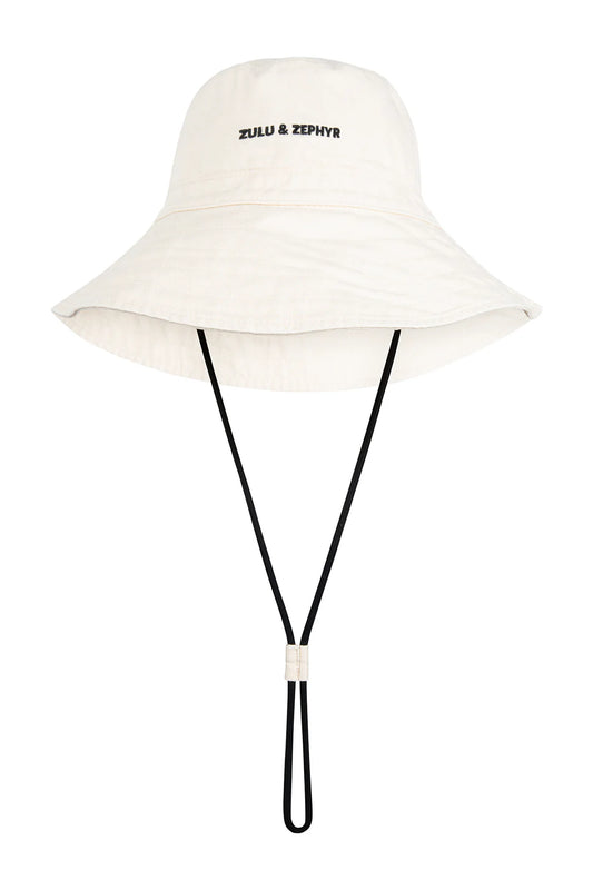 ZZ LOGO BUCKET HAT - COCONUT