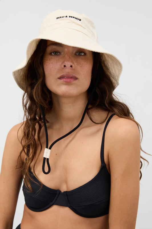 ZZ LOGO BUCKET HAT - COCONUT