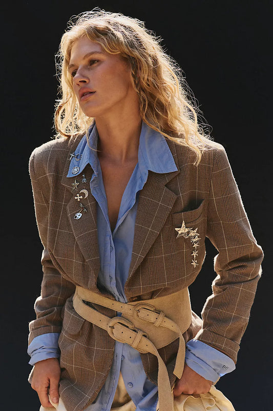 Paper Cut Pinstripe Blazer