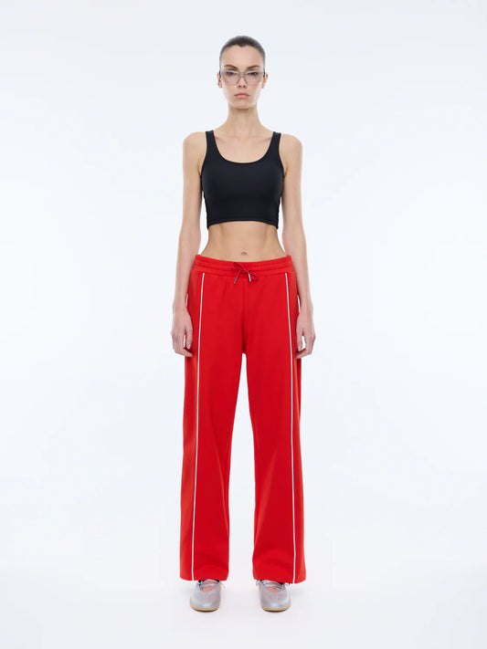 PIPER STRIPE PANT - FLAME RED